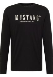 MĘSKA KOSZULKA Longsleeve MUSTANG Asheville Black 1016288 4142. Czarne bluzki z długim rękawem Mustang, m, bez wzorów, bez kołnierzyka, bez ramiączek. Za 129.99 zł.