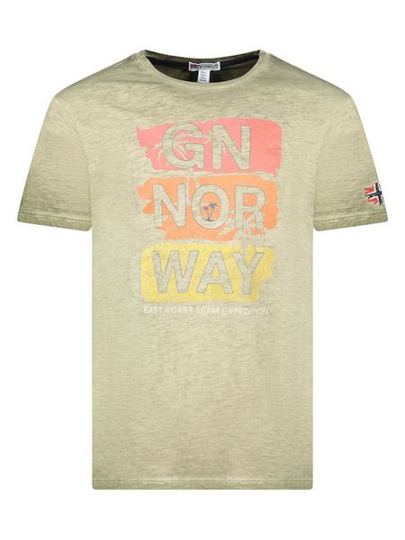 Geographical Norway Koszulka "Jemilio" w kolorze khaki rozmiar: XXL. Brązowe bezrękawniki Geographical Norway, xxl, bez wzorów, z bawełny, bez kołnierzyka, bez ramiączek. Za 52.55 zł.