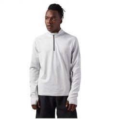 Bluza sportowa męska Reebok Reflective Speedwick Quarter Zip. Białe bluzy bez kaptura Reebok, l, bez wzorów, bez kaptura. Za 379.99 zł.
