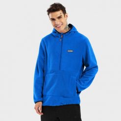 Bluza polarowa z kapturem Męska Montreux. Niebieskie bluzy z kapturem SIROKO, l, bez wzorów, z polaru, z kapturem. W wyprzedaży za 170.00 zł.