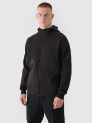 4F Bluza dresowa rozpinana z kapturem męska 4F x Robert Lewandowski - czarna L. Czarne bluzy z kapturem 4F, l, z aplikacjami, z bawełny, z kapturem. W wyprzedaży za 169.99 zł.