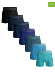 Muchachomalo Bokserki (7 par) w kolorze niebieskim, granatowym i czarnym rozmiar: S. Czarne bokserki MUCHACHOMALO, s, bez wzorów. Za 216.95 zł.