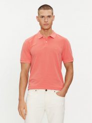 Lee Polo 112349955 Czerwony Regular Fit. Czerwone koszulki polo Lee, m, bez wzorów, z bawełny, bez kołnierzyka, bez ramiączek. Za 119.99 zł.