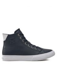 Tommy Hilfiger Sneakersy Th Hi Vulc Street Lth Ess FM0FM04897 Niebieski. Niebieskie buty sportowe casual Tommy Hilfiger, bez wzorów, ze skóry, bez zapięcia. Za 409.99 zł.