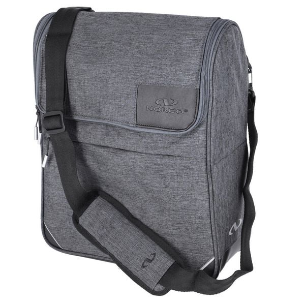 Torba miejska Glenbury. Szare torby na ramię NORCO, z aplikacjami, na ramię, bez dodatków. Za 419.90 zł.