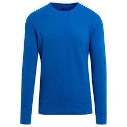 Bluza Rozpinana Dla Dorosłych Unisex Light Crew Neck. Niebieskie bluzy BUILD YOUR BRAND, m, bez wzorów, bez kaptura. Za 123.99 zł.