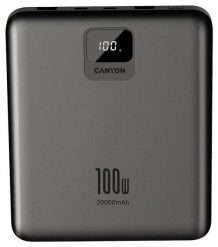 Canyon Powerbank PB-2008 LED 20000 mAh PD100W QC3.0 ciemnoszary. Szare powerbanki . Za 299.00 zł.