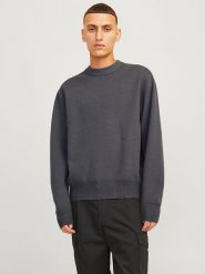 Jack & Jones Sweter w kolorze antracytowym rozmiar: XXL. Czarne swetry nierozpinane Jack & Jones, s, bez wzorów, z wiskozy, bez kołnierzyka, bez ramiączek. Za 79.03 zł.