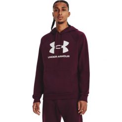 Bluza z kapturem Under Armour Rival Fleece Hoodie, Mężczyźni. Fioletowe bluzy Under Armour, m, bez wzorów, z bawełny, z kapturem. Za 390.00 zł.