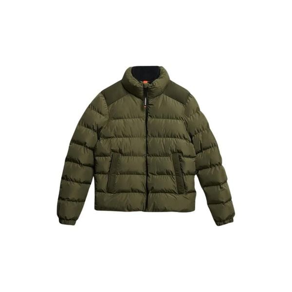 Kurtka puchowa Superdry Sports. Zielone kurtki Superdry, na zimę, s, bez wzorów, z elastanu, bez kaptura. Za 512.90 zł.