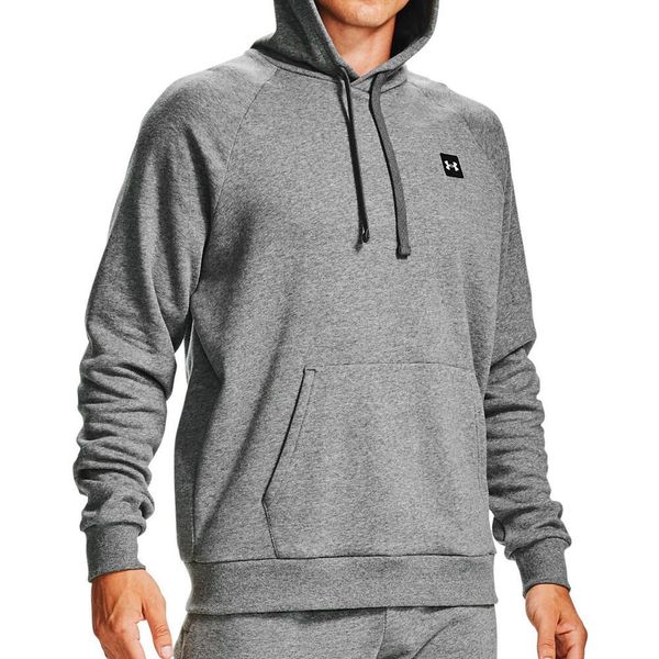 Bluza sportowa męska Under Armour Rival Fleece Hoodie. Szare bluzy bez kaptura Under Armour, m, bez wzorów, bez kaptura. Za 94.99 zł.
