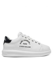 KARL LAGERFELD Sneakersy Kapri KL52539K Biały. Białe buty sportowe casual KARL LAGERFELD, bez wzorów, ze skóry, bez zapięcia. Za 579.99 zł.