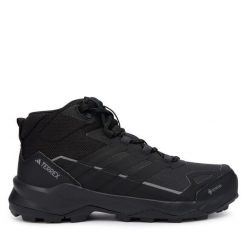 Trekkingi adidas. Brązowe buty trekkingowe Adidas, bez wzorów, bez zapięcia. Za 299.99 zł.