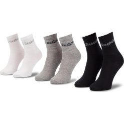 Zestaw 3 par wysokich skarpet unisex Reebok - Act Core Crew Sock 3p DU2993 White/Black/Mgreyh. Białe skarpety Reebok, bez wzorów, z bawełny. Za 29.95 zł.