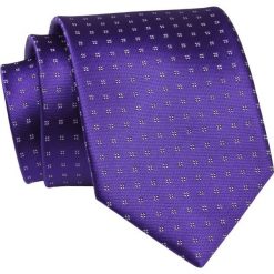 Krawat Fioletowy w Drobny Wzór Geometryczny, 7 cm, Elegancki, Klasyczny, Męski -ALTIES. Fioletowe krawaty i muchy Alties, bez wzorów, z tkaniny. Za 49.00 zł.