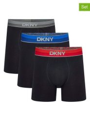 DKNY Bokserki (3 pary) w kolorze czarnym rozmiar: L. Czarne bokserki DKNY, l, bez wzorów. Za 83.22 zł.