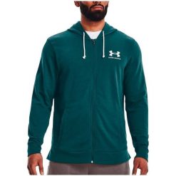Bluza męska Under Armour RIVAL TERRY LC FZ. Czarne bluzy Under Armour, m, bez wzorów, bez kaptura. Za 229.99 zł.