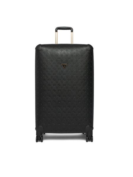 Guess Walizka duża Wilder Travel TWDP74 52988 Czarny. Czarne walizki Guess, z aplikacjami, ze skóry, duże. Za 754.99 zł.