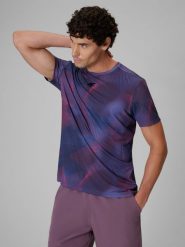4F Koszulka trenignowa regular szybkoschnąca męska - niebieska S. Niebieskie t-shirty 4F, l, bez wzorów, z materiału, bez kołnierzyka, bez ramiączek. Za 139.99 zł.
