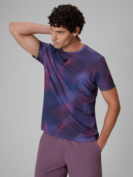 4F Koszulka trenignowa regular szybkoschnąca męska - niebieska S. Niebieskie t-shirty 4F, bez wzorów, z materiału, bez ramiączek, na fitness i siłownię. Za 139.99 zł.