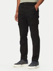 Calvin Klein Spodnie materiałowe Refined LV04LC619G Czarny Regular Fit. Czarne spodnie materiałowe CALVIN KLEIN, m, bez wzorów, z bawełny. Za 409.99 zł.