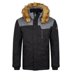 Męska kurtka zimowa Kilpi ALPHA-M. Czarne kurtki Kilpi, na zimę, m, z aplikacjami, z bawełny, bez kaptura. Za 386.00 zł.