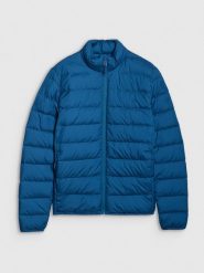 4F Kurtka puchowa z wypełnieniem naturalnym męska - turkusowa XXL. Niebieskie kurtki 4F, m, bez wzorów, z dzianiny, bez kaptura. Za 499.99 zł.