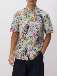 Wzorzysta koszula comfort fit - wielobarwny. Koszule Reserved, l, bez wzorów, z bawełny, bez kołnierzyka, bez ramiączek. Za 129.99 zł.