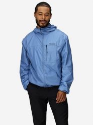 Marmot Kurtka przeciwdeszczowa "Superalloy" w kolorze niebieskim rozmiar: M. Niebieskie kurtki outdoor i hardshell Marmot, m, bez wzorów, bez kaptura. Za 185.76 zł.