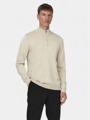 Only & Sons Sweter Wyler 22021264 Beżowy Regular Fit. Brązowe swetry rozpinane Only & Sons, m, bez wzorów, z wiskozy, bez kołnierzyka, bez ramiączek. Za 79.99 zł.