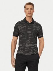BOSS Polo Active Repeat 50558583 Czarny Slim Fit. Czarne koszulki polo Boss, m, bez wzorów, z syntetyku, bez kołnierzyka, bez ramiączek. Za 629.99 zł.