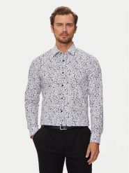 Boss Koszula 50520065 Biały Slim Fit. Białe koszule Boss, m, bez wzorów, z bawełny, bez kołnierzyka, bez ramiączek. Za 359.99 zł.