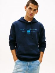 Tommy Hilfiger Bluza z kapturem Harren Mężczyźni Bawełna (100%) niebieski, S. Niebieskie bluzy z kapturem Tommy Hilfiger, m, bez wzorów, z bawełny, z kapturem. Za 229.95 zł.