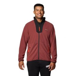 Bluza męska Columbia Sequoia Grove FZ Fleece. Czerwone bluzy Columbia, m, bez wzorów, bez kaptura. Za 299.80 zł.