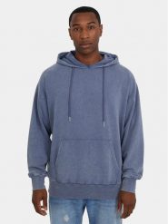Brave Soul Bluza MSS-627RYLANDS Niebieski Straight Fit. Niebieskie bluzy Brave Soul, m, bez wzorów, z syntetyku, bez kaptura. Za 69.99 zł.