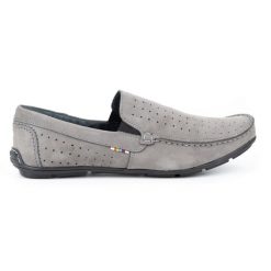 KOMODO Mokasyny męskie 890 szare. Szare mokasyny bez wzorów, z gumy, bez obcasa, bez zapięcia. Za 377.80 zł.