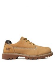 CATerpillar Półbuty P111124 Żółty. Żółte eleganckie półbuty CATerpillar, bez wzorów, z nubiku, bez obcasa, bez zapięcia. Za 399.99 zł.