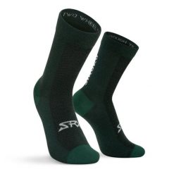 Skarpetki rowerowe unisex z wełną merino SRX Arbor Si. Zielone skarpety SIROKO, bez wzorów, z wełny. Za 75.00 zł.