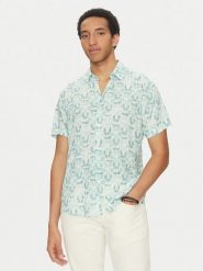 Guess Koszula M5GH58 WD4Z2 Niebieski Regular Fit. Niebieskie koszule Guess, m, z aplikacjami, z wiskozy, bez kołnierzyka, bez ramiączek. Za 219.99 zł.