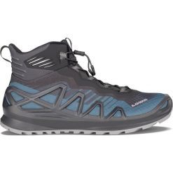 Buty trekkingowe męskie Lowa Merger Mid Gtx. Szare buty turystyczne Lowa, bez wzorów, z materiału, bez zapięcia, trekkingowe. Za 685.20 zł.