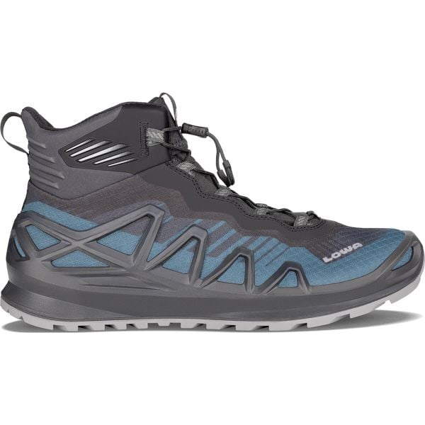 Buty trekkingowe męskie Lowa Merger Mid Gtx. Szare buty turystyczne Lowa, bez wzorów, z materiału, bez zapięcia, trekkingowe. Za 685.20 zł.