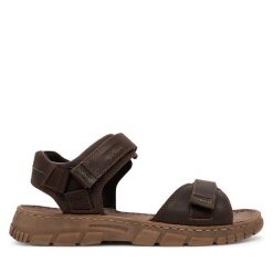 Sandały Josef Seibel. Brązowe sandały Josef Seibel, bez zapięcia. Za 339.99 zł.