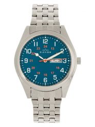 Elevon Zegarek kwarcowy "Gann" w kolorze srebrno-morskim rozmiar: onesize. Szare, analogowe zegarki Elevon, metalowe. Za 173.99 zł.