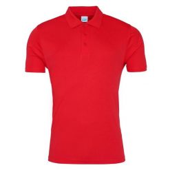 Męska Gładka Koszulka Polo. Czerwone koszulki polo JUST COOL, m, bez wzorów, bez kołnierzyka, bez ramiączek. Za 65.99 zł.