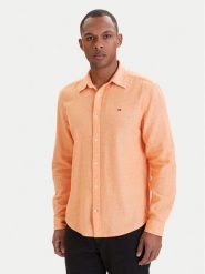 Tommy Jeans Koszula DM0DM22761 Pomarańczowy Regular Fit. Brązowe koszule Tommy Jeans, l, bez wzorów, z bawełny, bez kołnierzyka, bez ramiączek. Za 369.99 zł.