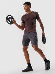 4F Spodenki treningowe szybkoschnące męskie - szare XXL. Szare krótkie spodenki sportowe 4F, m, bez wzorów, z dzianiny. W wyprzedaży za 99.99 zł.