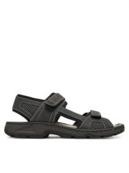Rieker Sandały 26156-47 Szary. Szare sandały Rieker, z materiału, bez zapięcia. Za 259.99 zł.