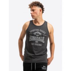 Tank top o regularnym kroju Lonsdale Pilton. Szare bezrękawniki Lonsdale, bez wzorów, bez kołnierzyka, bez ramiączek. Za 137.00 zł.