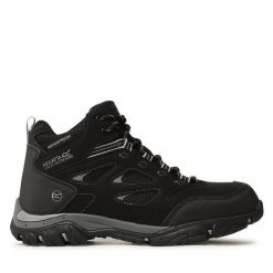 Trekkingi Regatta. Czarne botki sznurowane Regatta, bez wzorów, bez obcasa, bez zapięcia. Za 229.99 zł.