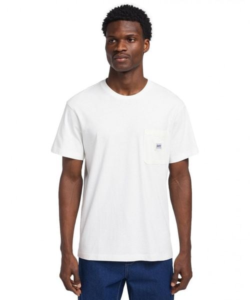 MESKA KOSZULKA LEE WW POCKET TEE ECRU 112342988. T-shirty Lee, m, bez wzorów, bez kołnierzyka, bez ramiączek. Za 79.99 zł.